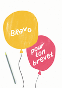 Bravo pour ton brevet en ballons color&eacute;s